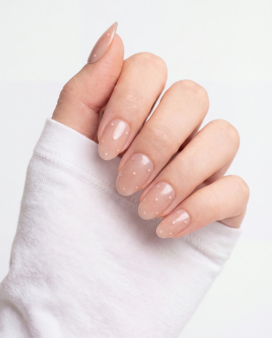 Polka Blush – håndlagt løsneglesett